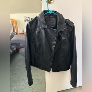 BLANK leather coat